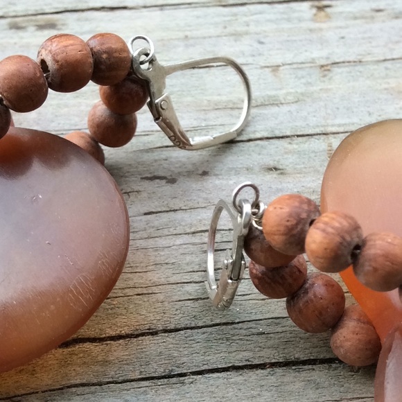 bebe Distressed Heart Earrings set in 925 Posts - Picture 3 of 10